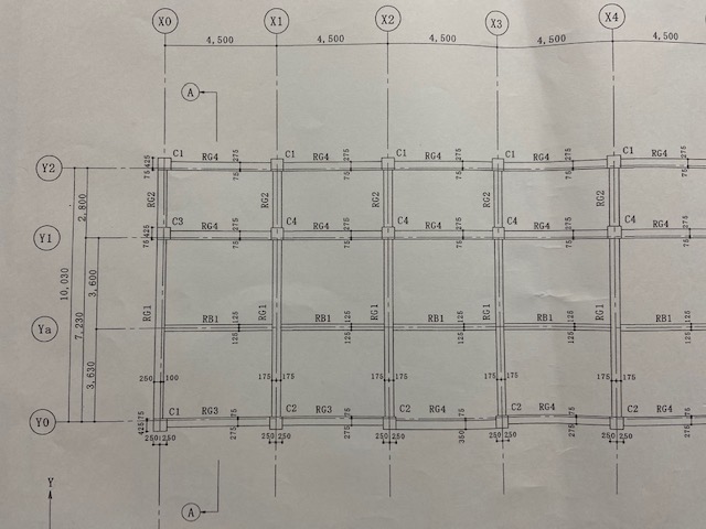 建築鉄筋図面１